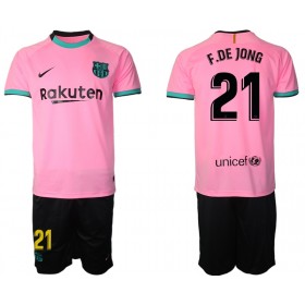 Jalkapallo Pelipaidat FC Barcelona Frenkie de Jong 21 Lasten 3 Paita 2020-2021 Lyhythihainen